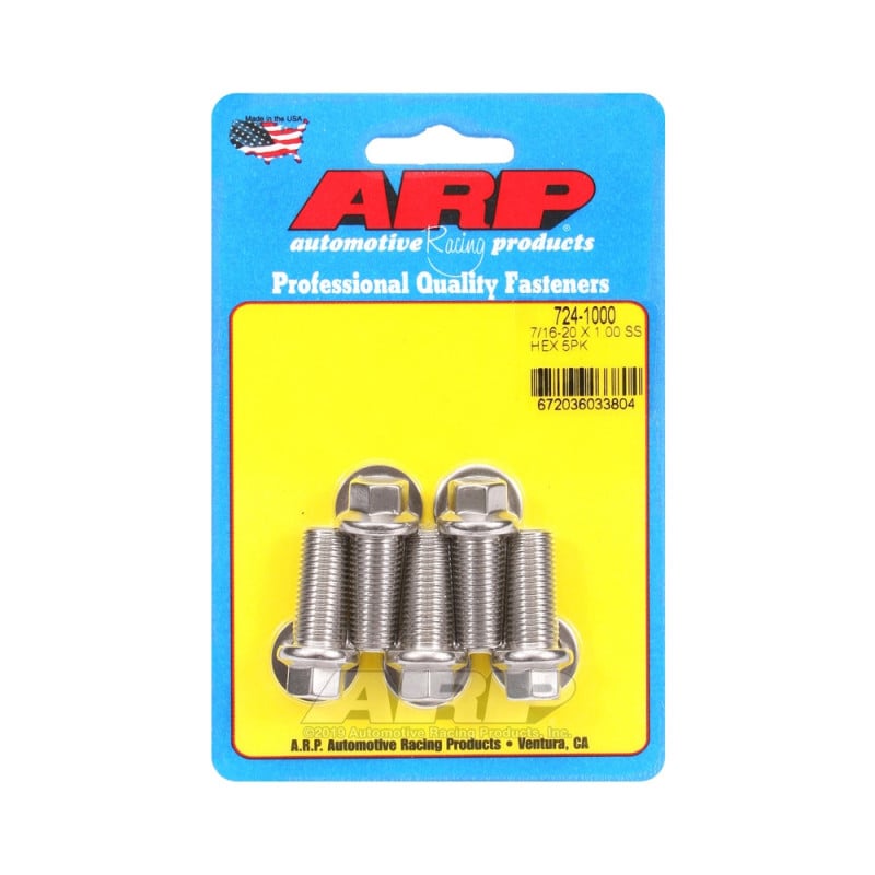 Parafusaria universal ARP 7/16-20 - Aço inoxidável, cabeça sextavada, x5Array