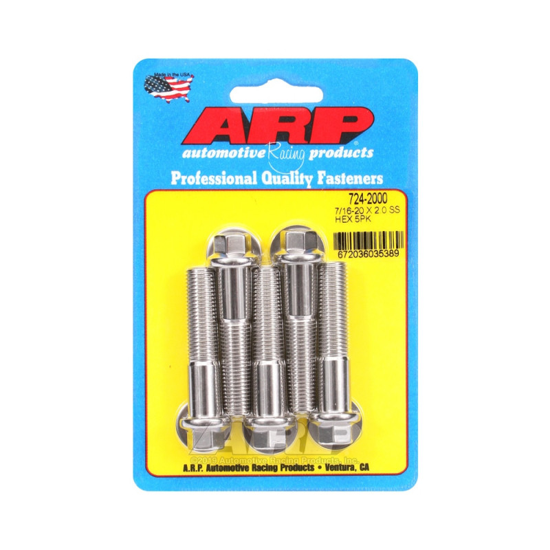 Perno universal ARP 7/16-20 - Acero inoxidable hexagonal x5Array