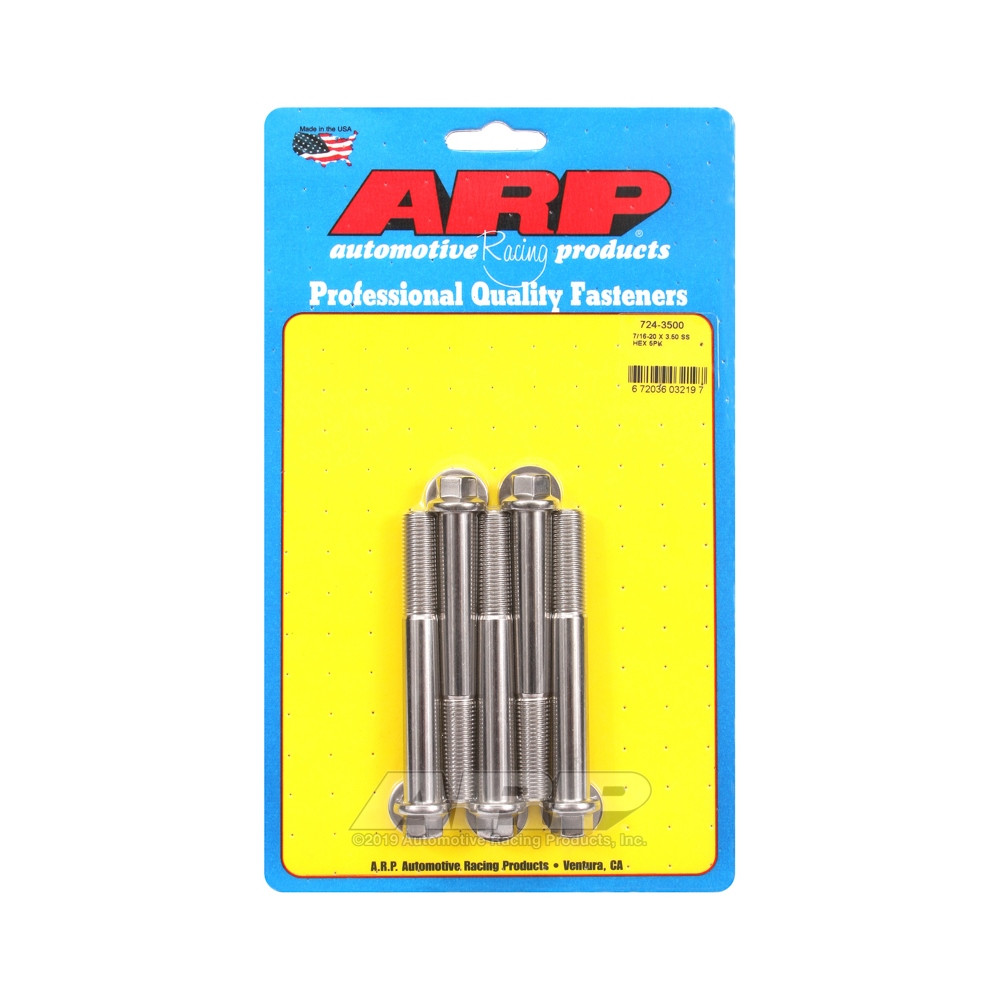 Parafuso universal ARP 7/16-20 - Aço inoxidável hexagonal x5Array
