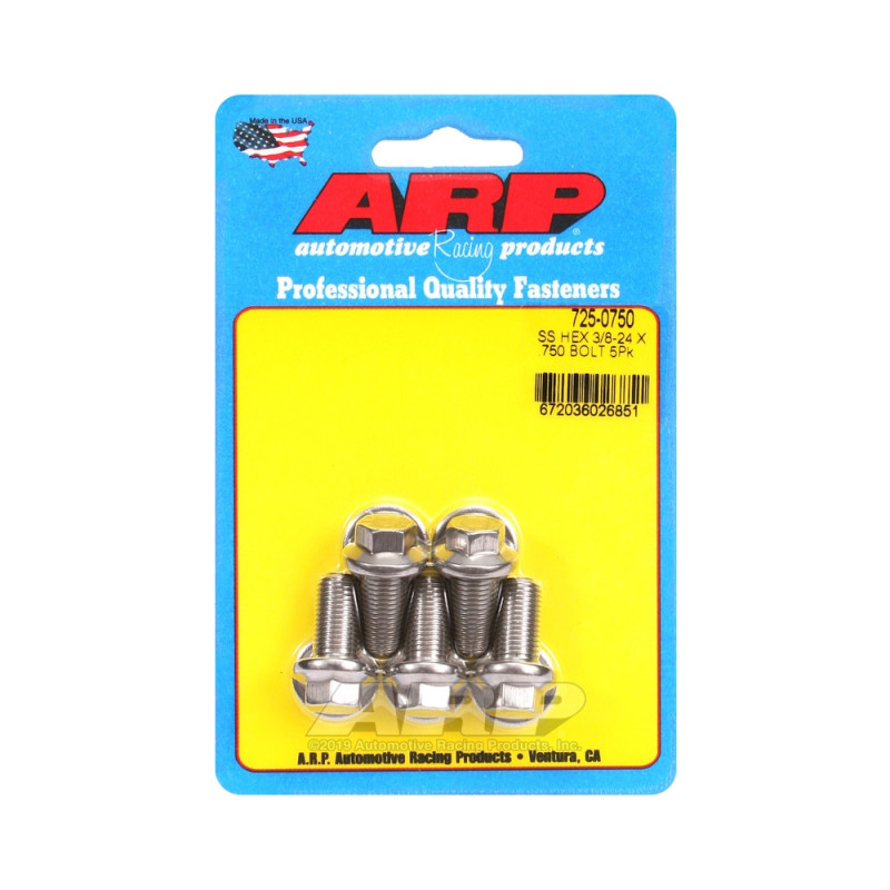 Perno de cabeza universal ARP STD 3/8-24 - Acero inoxidable hexagonal x5Array