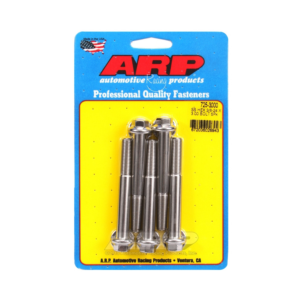 Parafusaria universal ARP com cabeça STD 3/8-24 - Aço inoxidável, hexagonal, x5Array