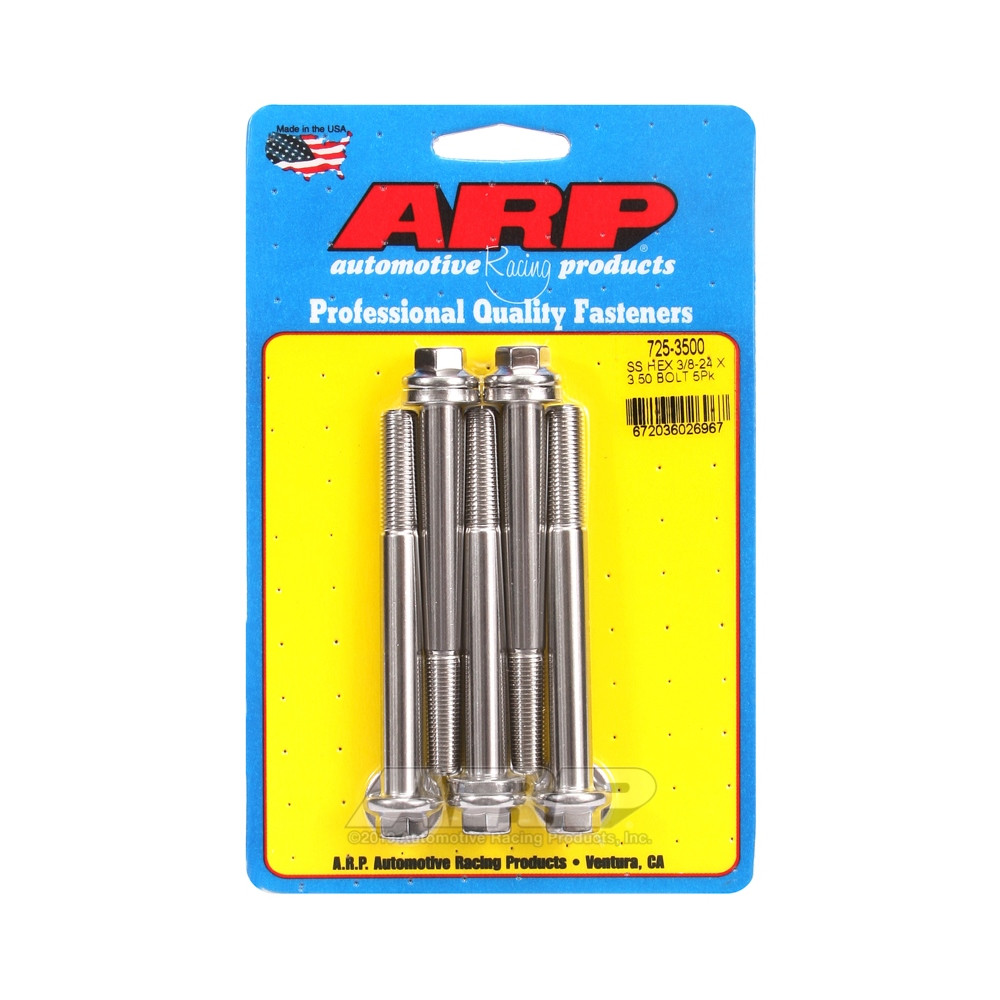 ARP Tornillo de cabeza universal STD 3/8-24 - Acero inoxidable hexagonal x5Array