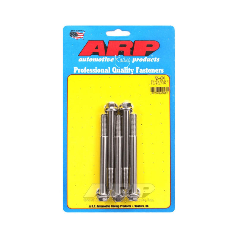 ARP Tornillo de cabeza universal STD 3/8-24 - Acero inoxidable hexagonal x5Array