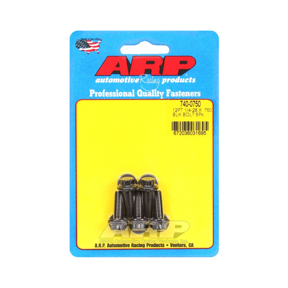 ARP Parafuso Universal 1/4-28 - Óxido Preto 12 Pts x5Array