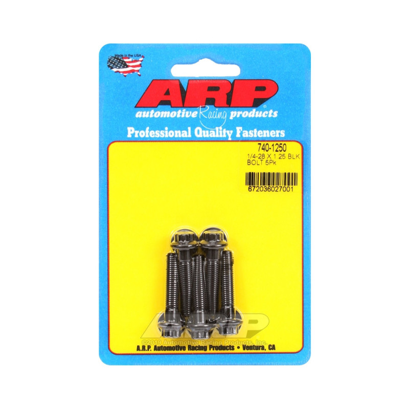 ARP Tornillo Universal 1/4-28 - Oxido Negro 12 Pts x5Array
