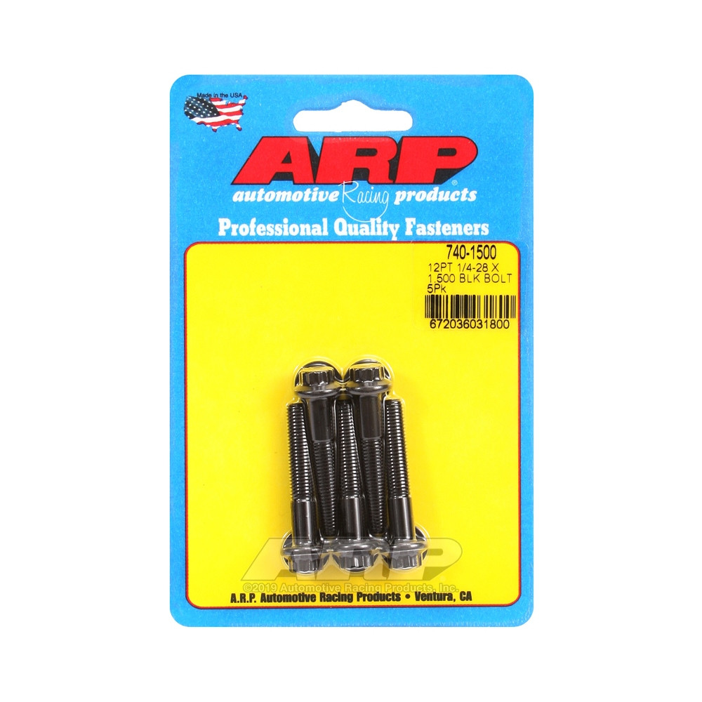 ARP Tornillo Universal 1/4-28 - Oxido Negro 12 Pts x5Array
