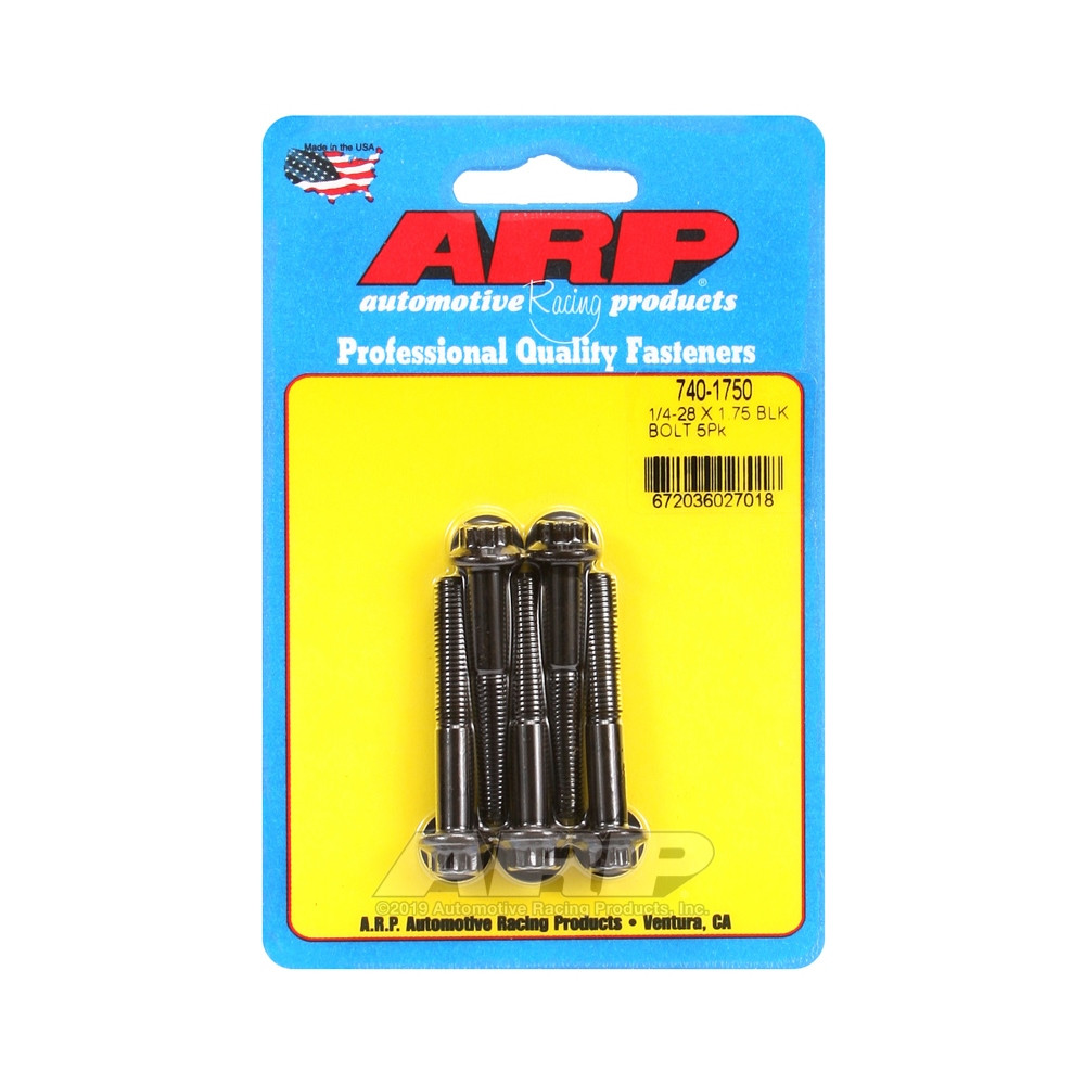 Parafuso Universal ARP 1/4-28 - Preto Oxidado 12 Pts x5Array