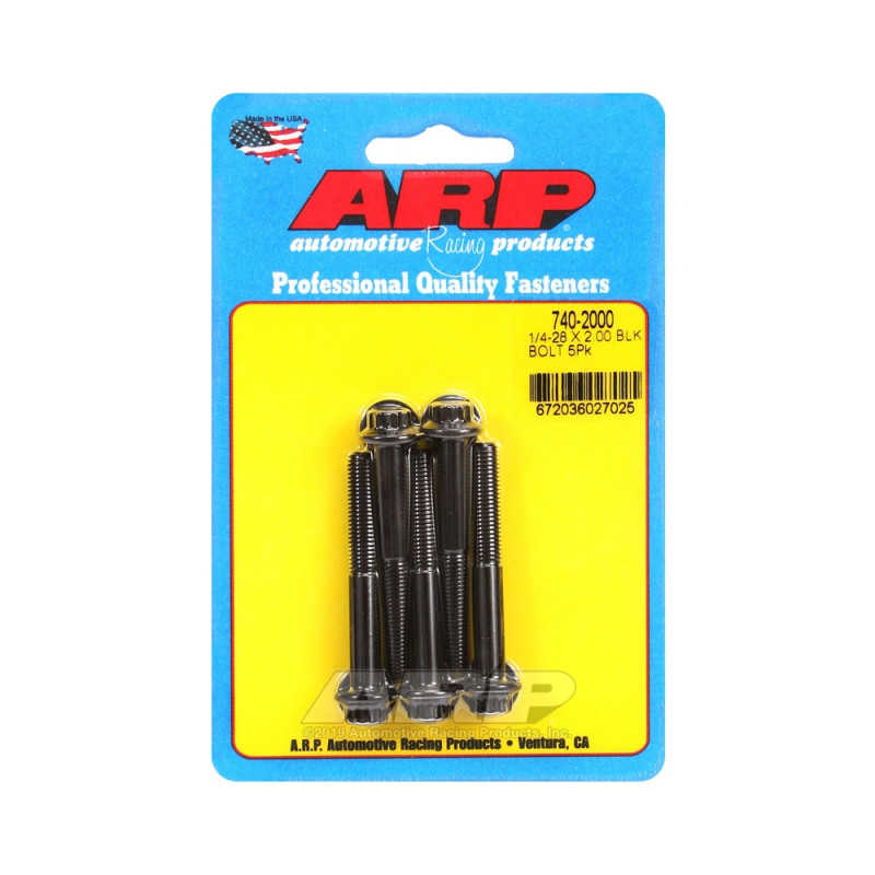 Perno Universal ARP 1/4-28 - Negro Oxyde 12 Pts x5Array
