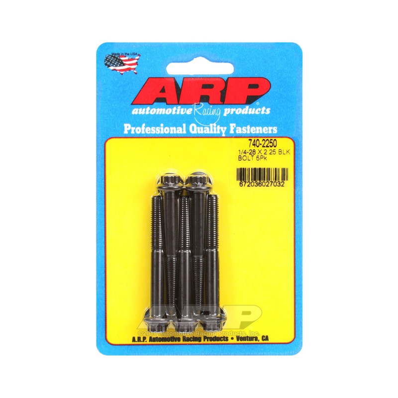 Parafusaria universal ARP 1/4-28 - Oxidado a preto, 12 pontas x 5Array