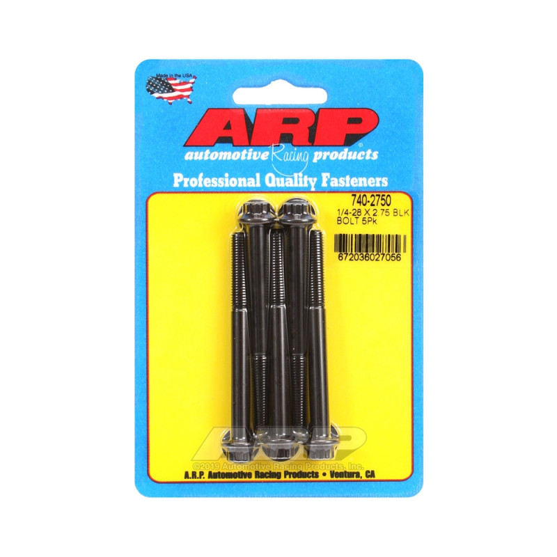 Parafusaria universal ARP 1/4-28 - Óxido preto, 12 pontas x 5Array