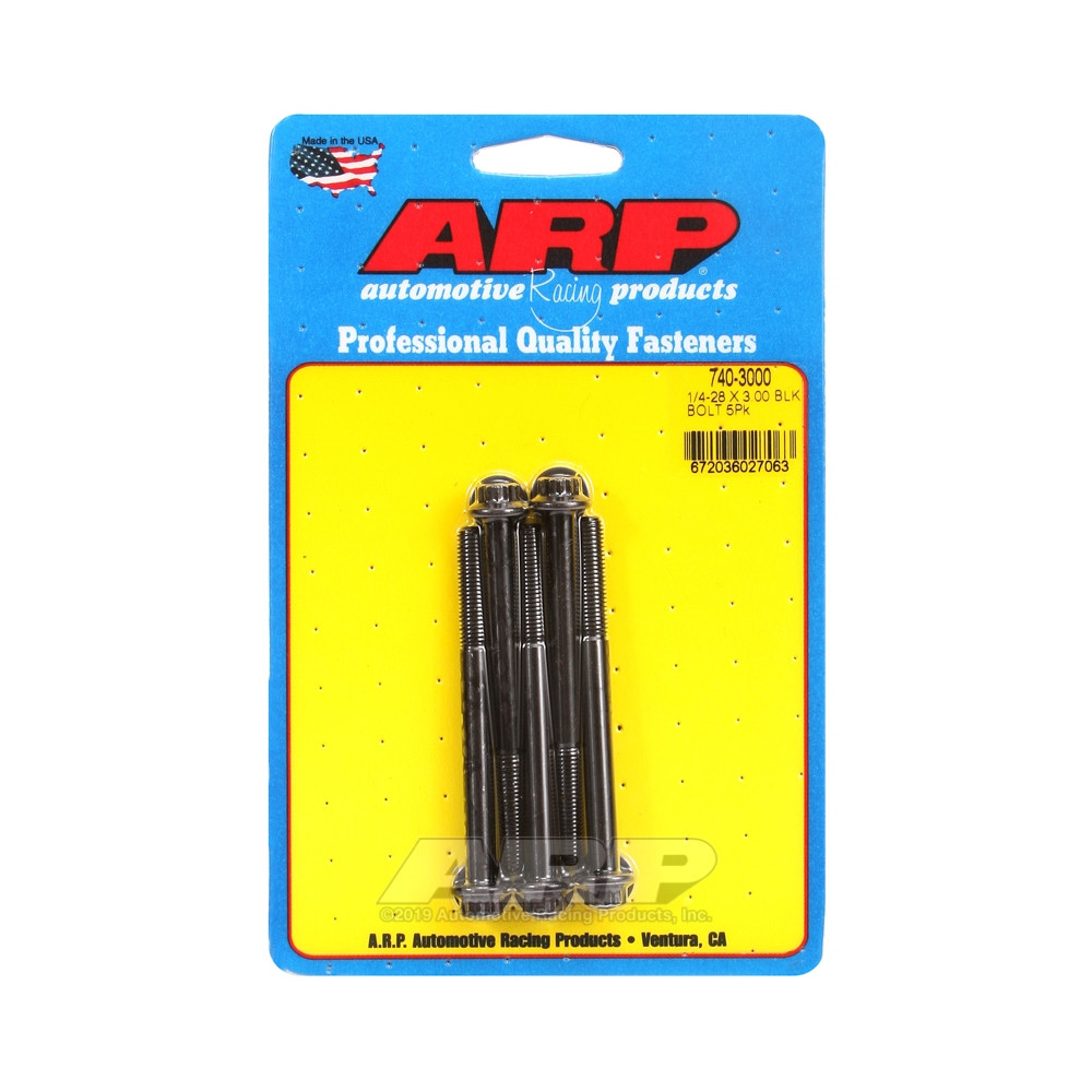 Parafusaria universal ARP 1/4-28 - Oxidado a preto, 12 pontas x 5Array