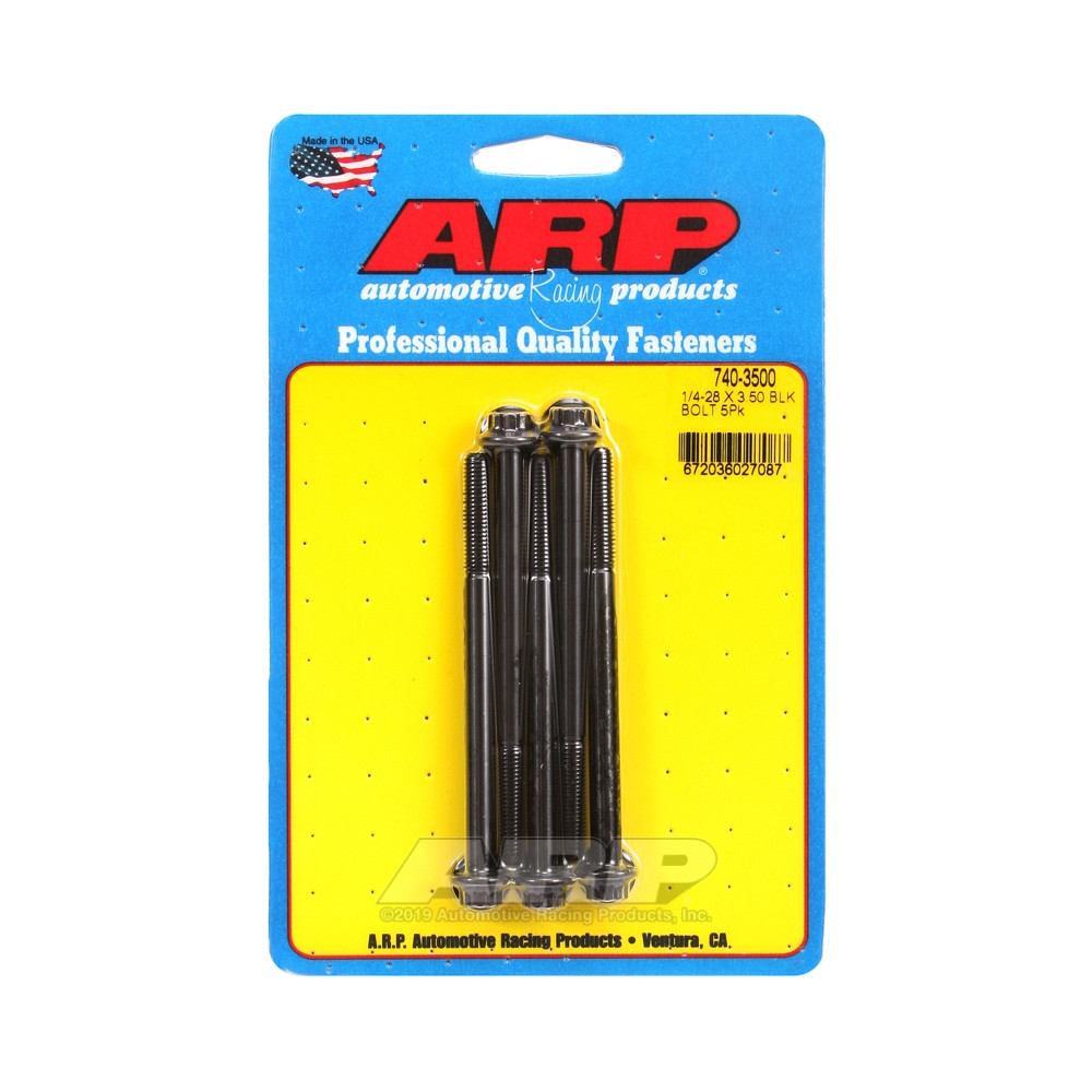 Parafusaria universal ARP 1/4-28 - Oxidado a preto, 12 pontas x 5Array