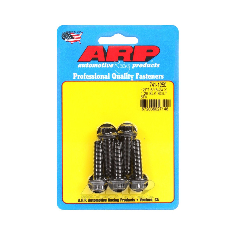 Parafuso Universal ARP 5/16-24 - Óxido Preto 12 Pts x5Array