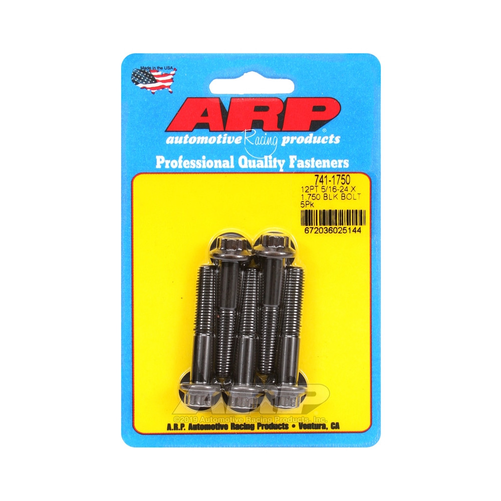 Parafusaria universal ARP 5/16-24 - Oxidado a preto, 12 pontos, x5Array