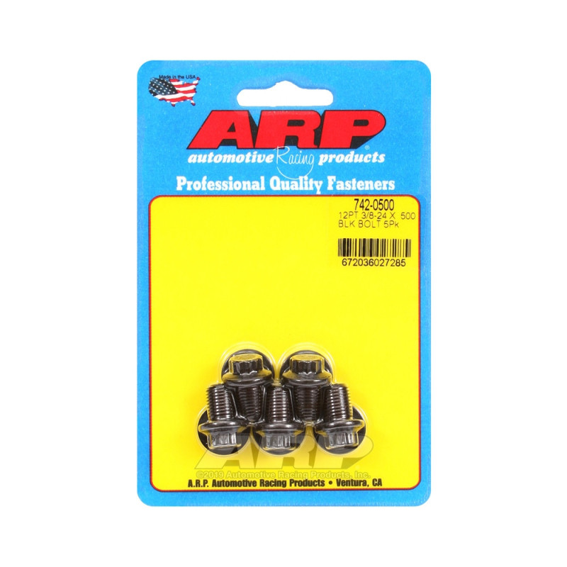 ARP Tornillo universal cabeza pequeña 3/8-24 - Óxido negro 12 Pts x5Array