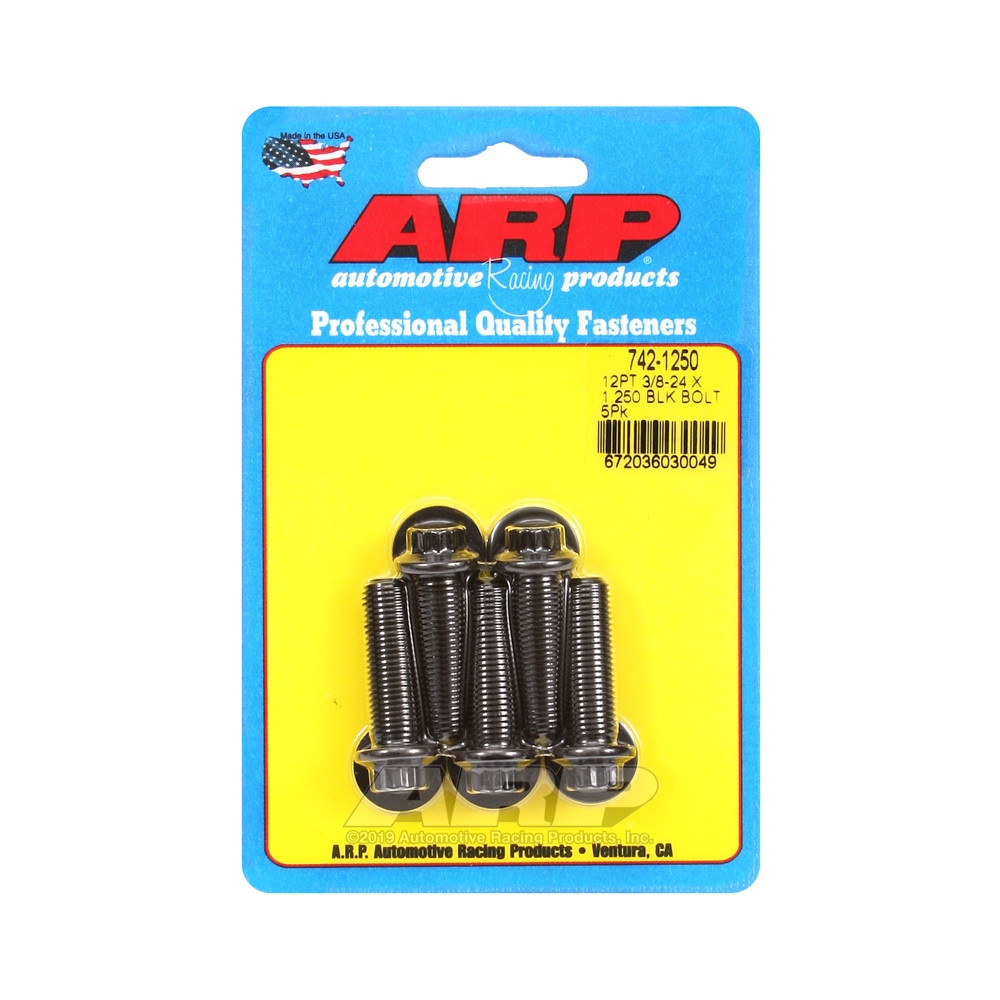 ARP Tornillo universal cabeza pequeña 3/8-24 - Óxido negro 12 pts x5Array
