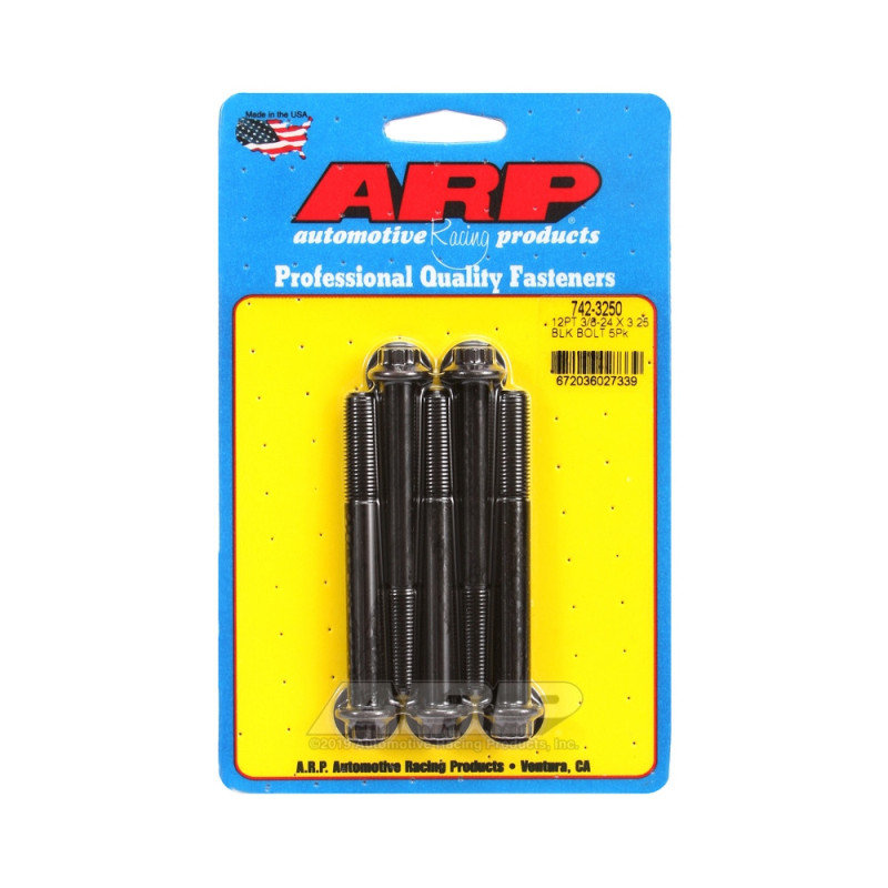 ARP Parafuso universal de cabeça pequena 3/8-24 - Óxido preto 12 pts x5Array