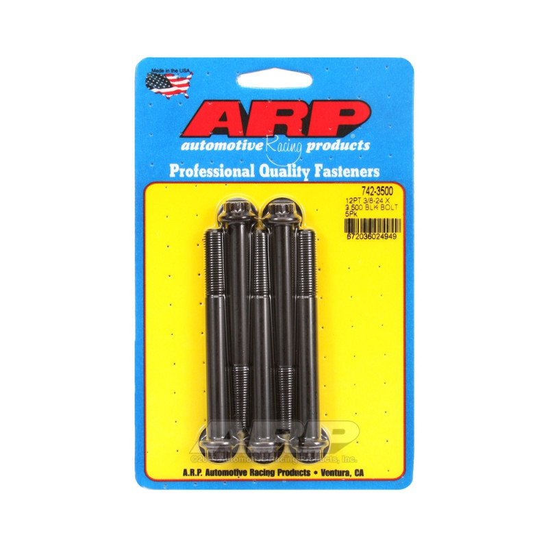 Parafusos universais ARP de cabeça pequena 3/8-24 - Óxido preto, 12 pontos x 5Array