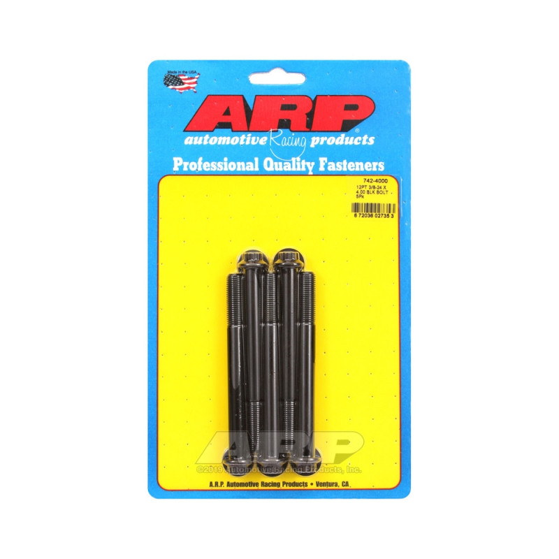 Parafusos universais ARP de cabeça pequena 3/8-24 - Óxido preto, 12 pontos x 5Array