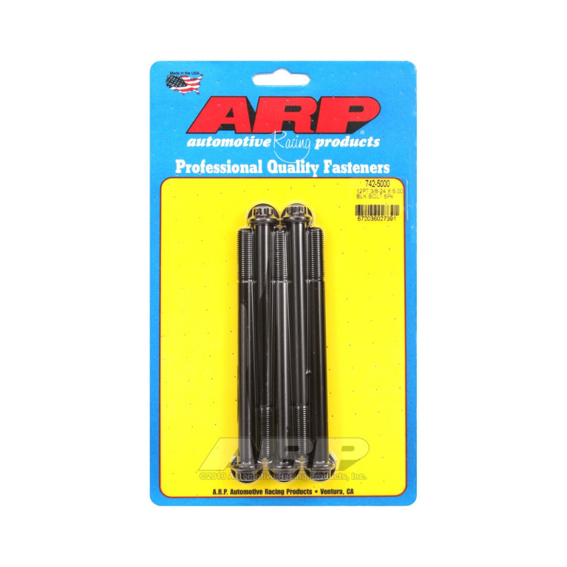 Parafusos universais ARP de cabeça pequena 3/8-24 - Óxido preto, 12 pontos x 5Array