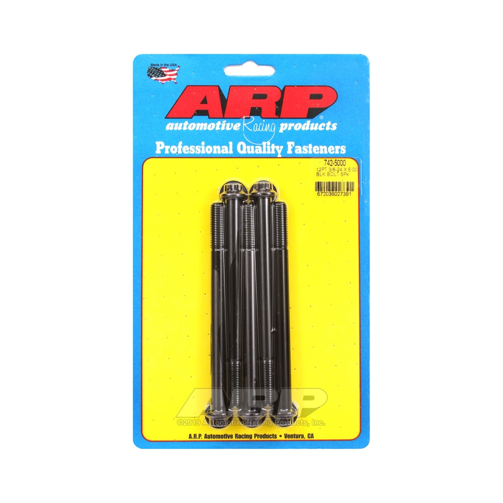 Parafusos universais ARP de cabeça pequena 3/8-24 - Óxido preto, 12 pontos x 5Array
