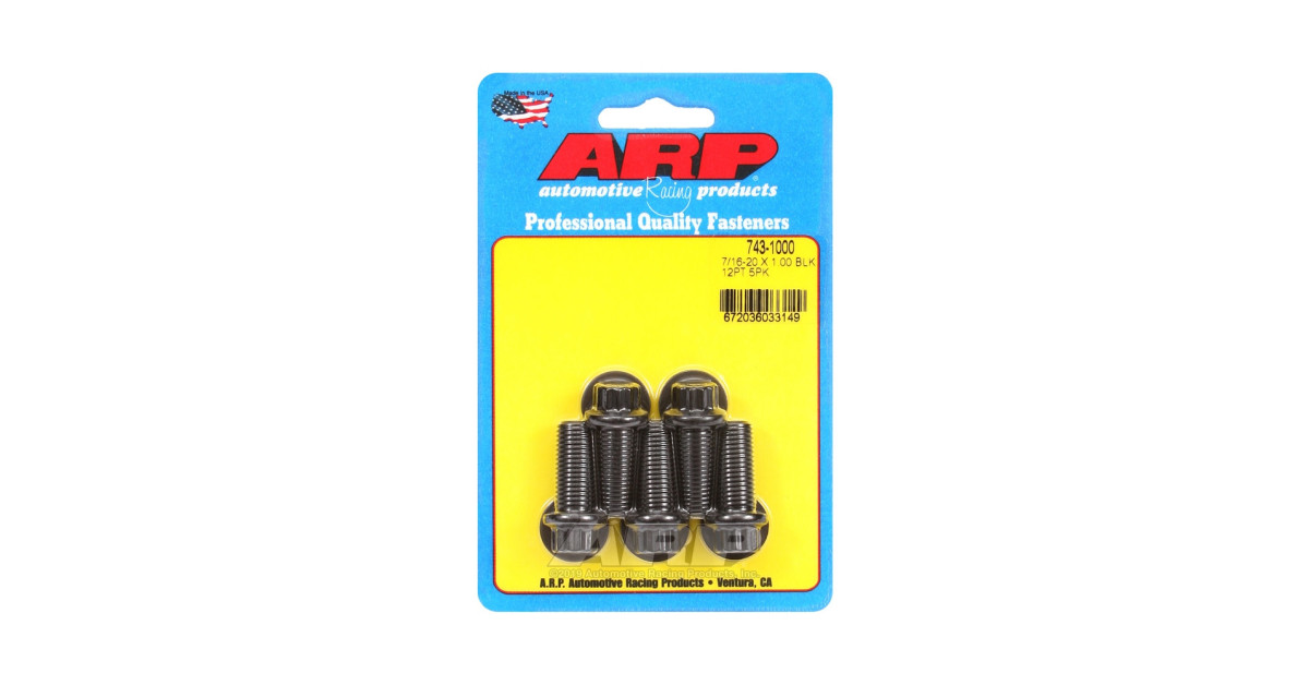 ARP Parafuso Universal 7/16-20 - Óxido Preto 12 Pts x5
