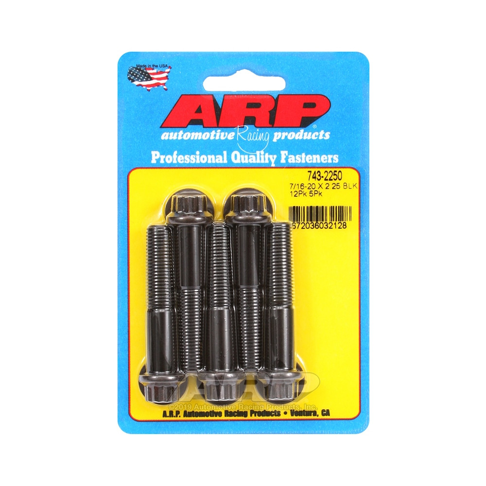 Parafusos universais ARP 7/16-20 - Oxidado a preto, 12 pontos, 5 unidadesArray