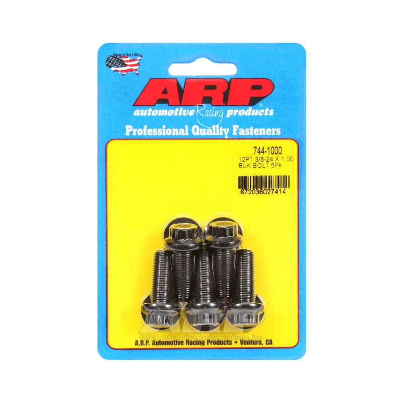 ARP Tornillo de cabeza universal STD 3/8-24 - Óxido negro 12 pzs x5Array
