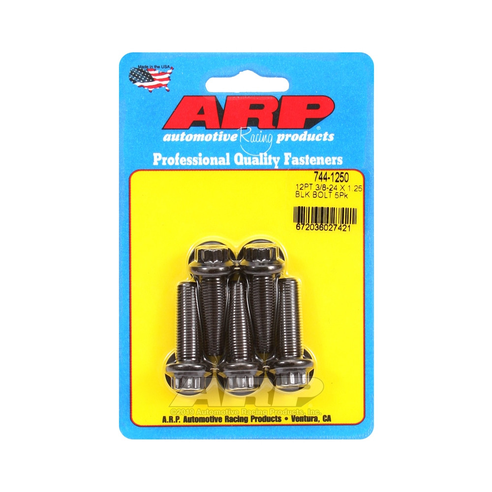 ARP Parafuso de cabeça universal STD 3/8-24 - Óxido preto 12 pcs x5Array