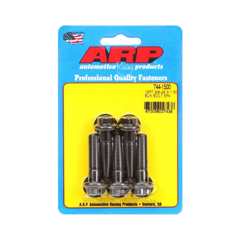 ARP Tornillo de cabeza universal STD 3/8-24 - Óxido negro 12 pzs x5Array