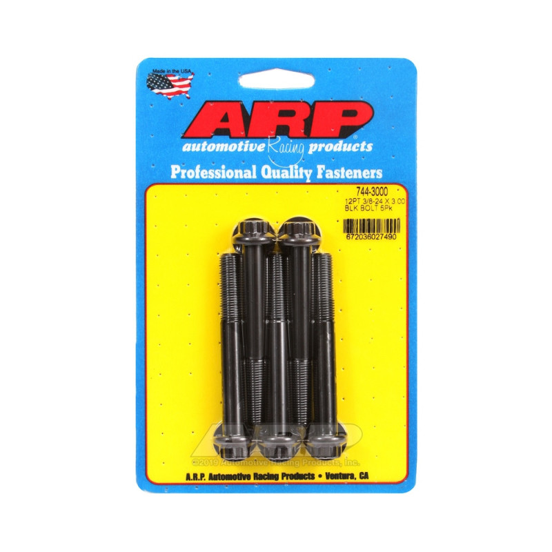 ARP Tornillo de cabeza universal STD 3/8-24 - Óxido negro 12 pzs x5Array