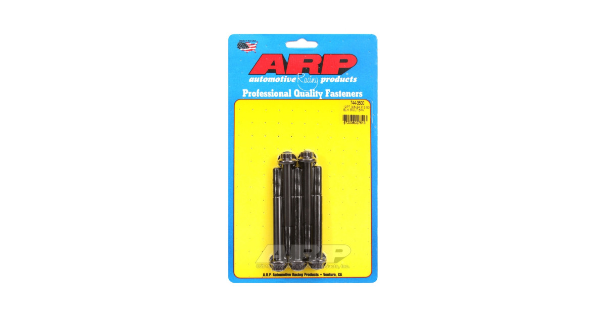 ARP Parafuso de cabeça universal STD 3/8-24 - Óxido preto 12 pcs x5Array