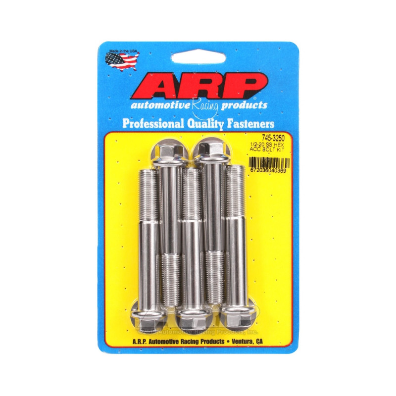 Parafuso universal ARP 1/2-20 - Aço inoxidável hexagonal x5Array