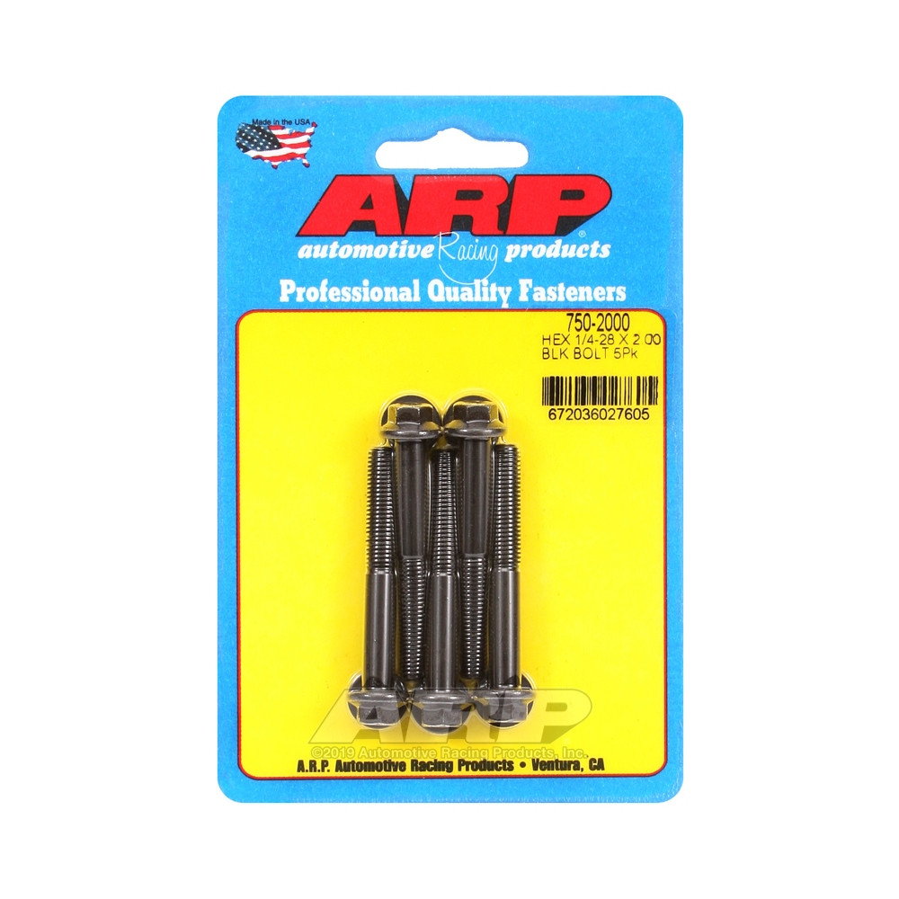 Tornillo universal ARP 1/4-28 - Oxyde negro hexagonal x5Array