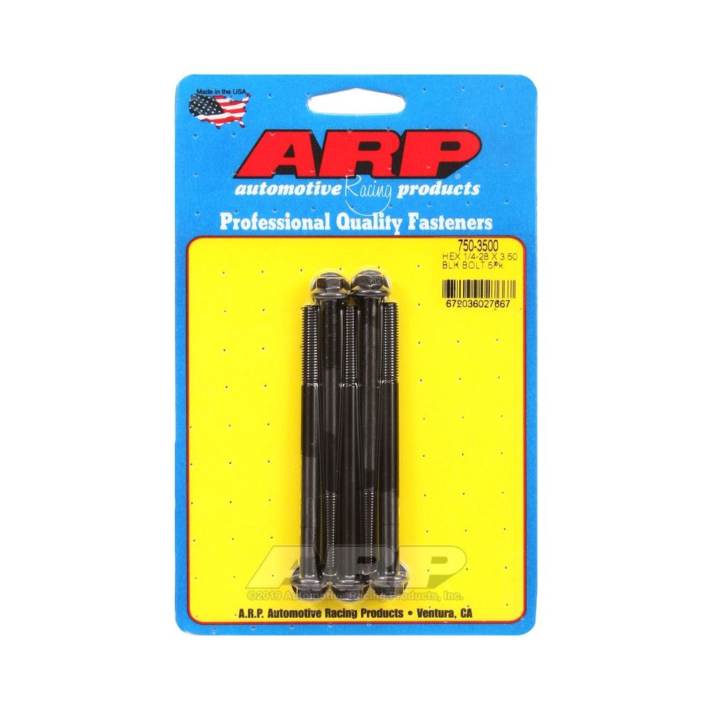 Tornillo universal ARP 1/4-28 - Oxyde negro hexagonal x5Array