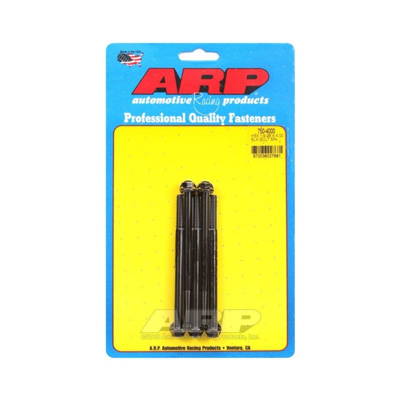 Tornillo universal ARP 1/4-28 - Oxyde negro hexagonal x5Array