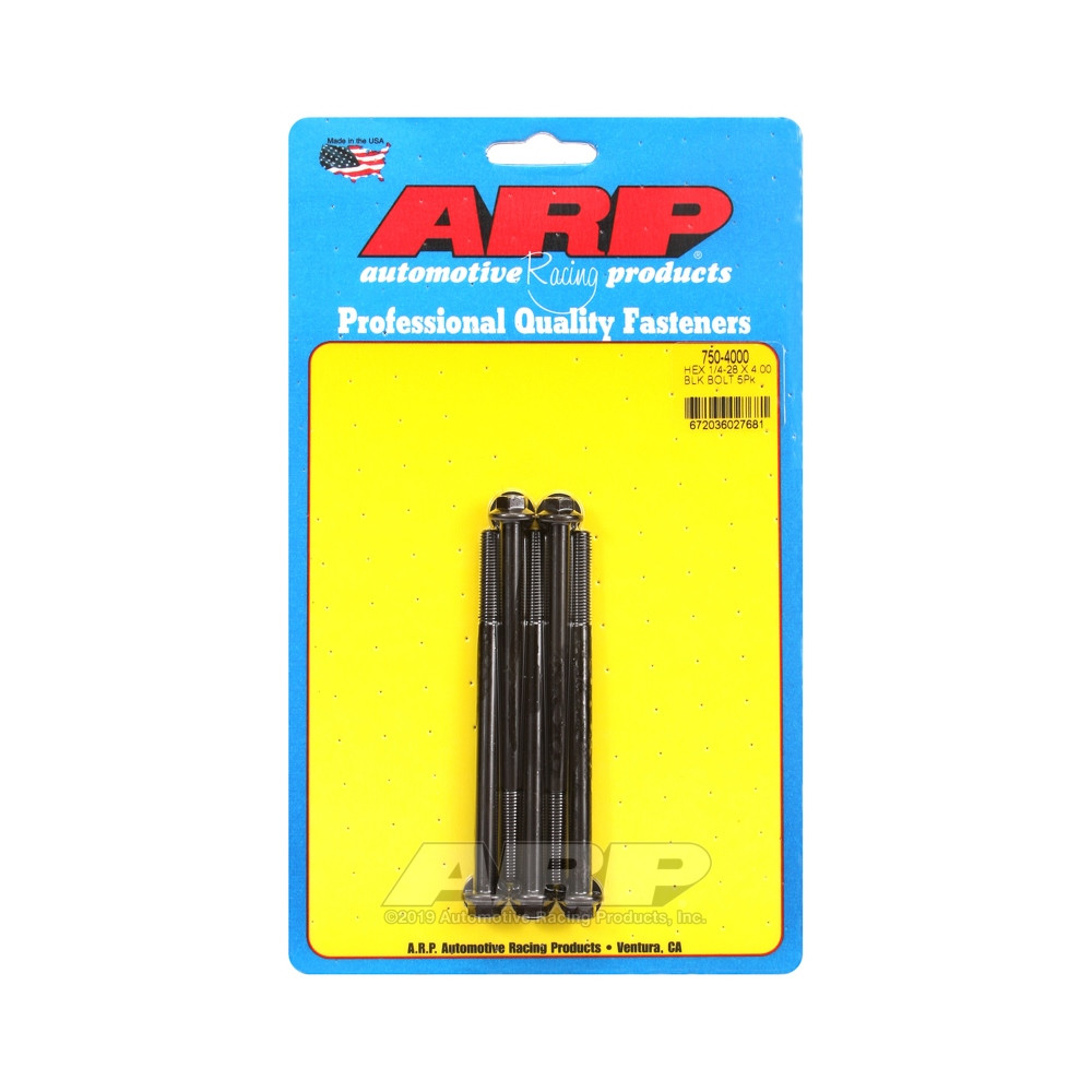 Tornillo universal ARP 1/4-28 - Oxyde negro hexagonal x5Array