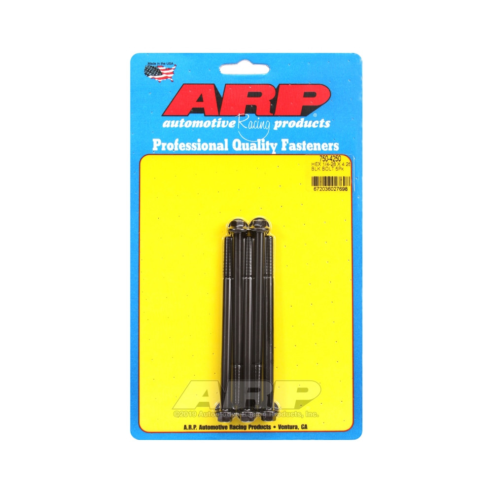 Tornillo universal ARP 1/4-28 - Oxyde negro hexagonal x5Array