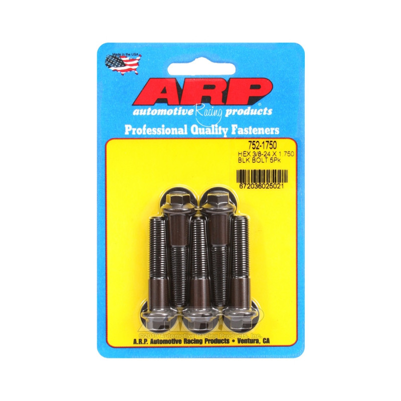 ARP Tornillo universal cabeza pequeña 3/8-24 - Negro Oxyde Hex x5Array