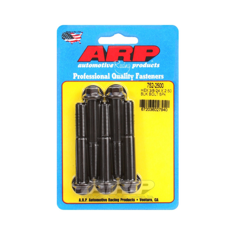 ARP Tornillo universal cabeza pequeña 3/8-24 - Negro Oxyde Hex x5Array