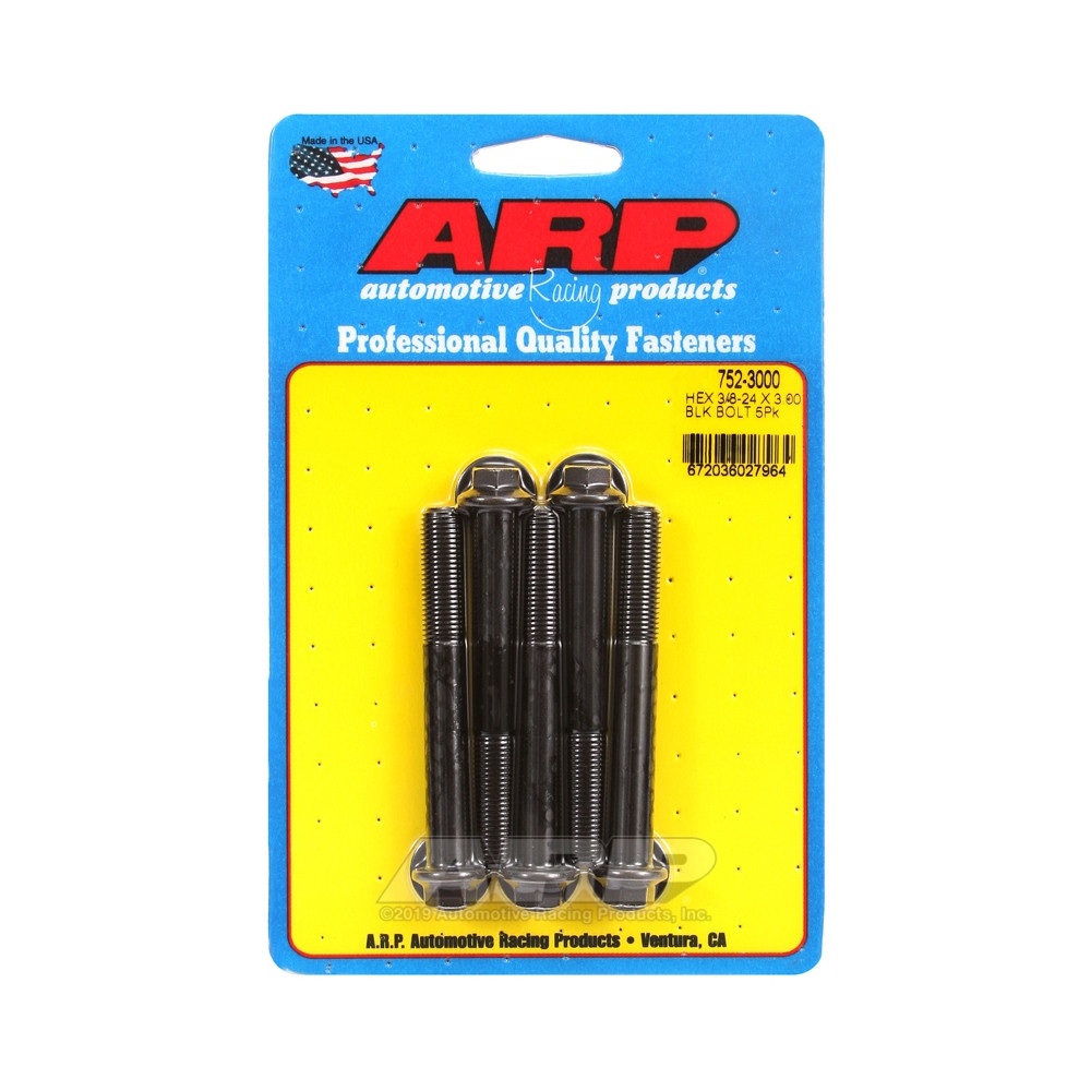 ARP Tornillo universal cabeza pequeña 3/8-24 - Negro Oxyde Hex x5Array