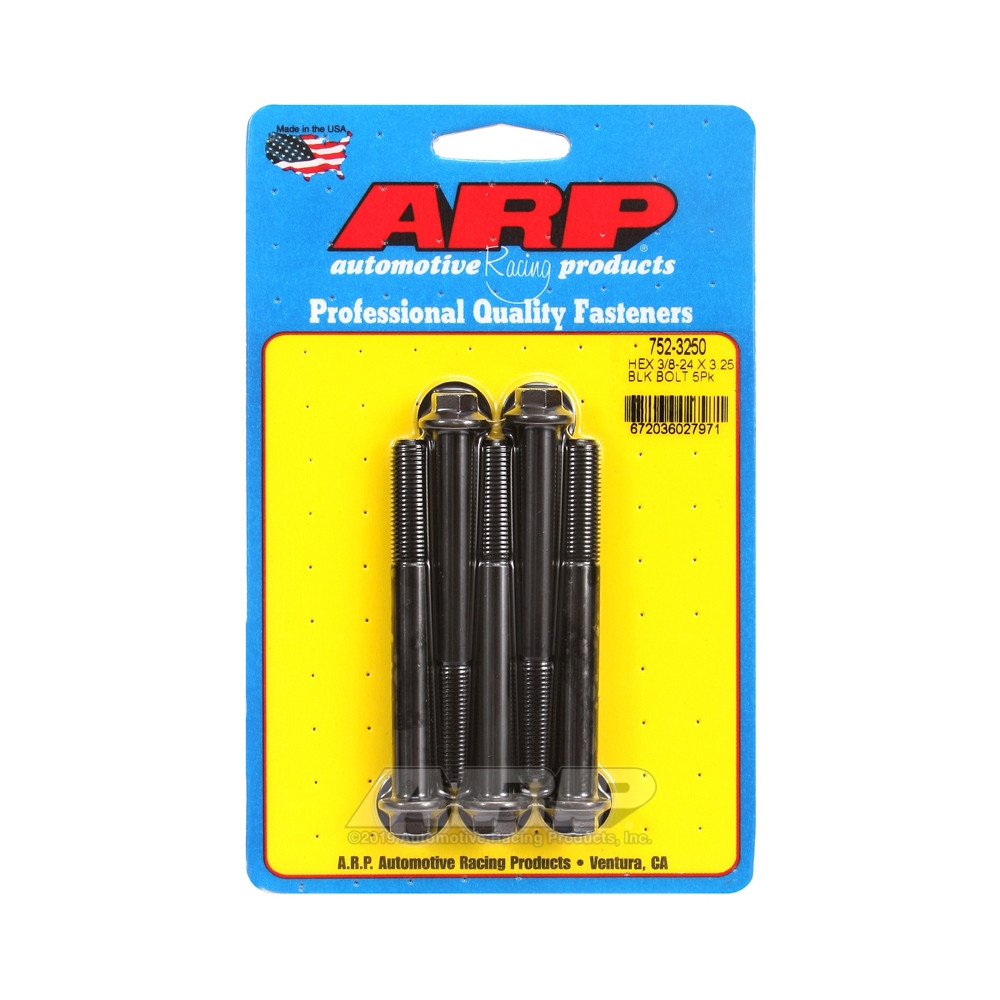ARP Tornillo universal cabeza pequeña 3/8-24 - Negro Oxyde Hex x5Array