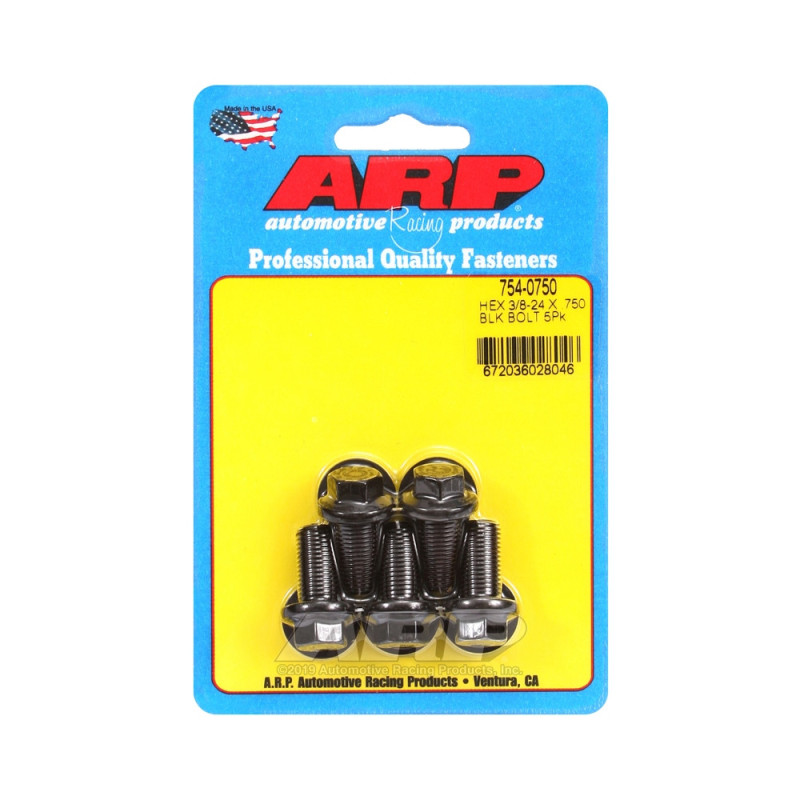 ARP Cabeça de parafuso universal STD 3/8-24 - Óxido preto Hex x5Array