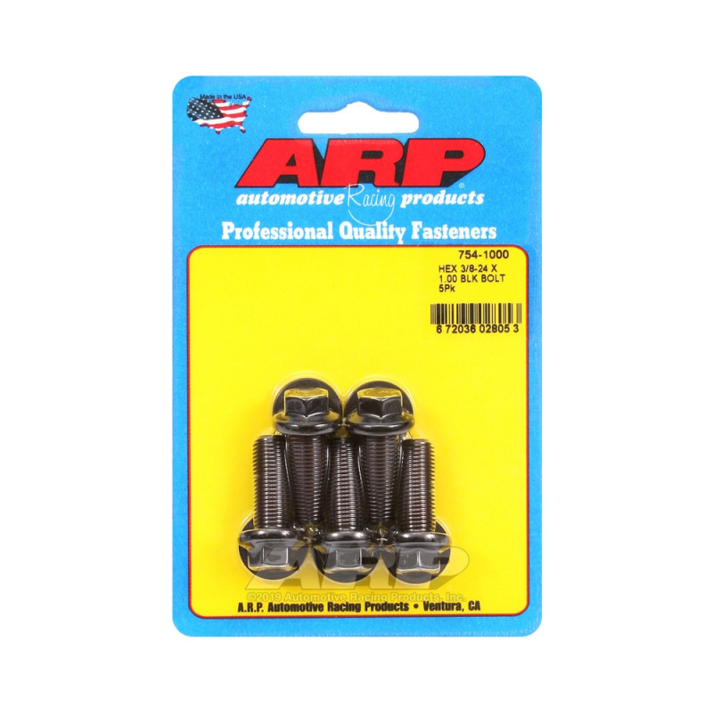 ARP Tornillo de cabeza universal STD 3/8-24 - Óxido negro hexagonal x5Array