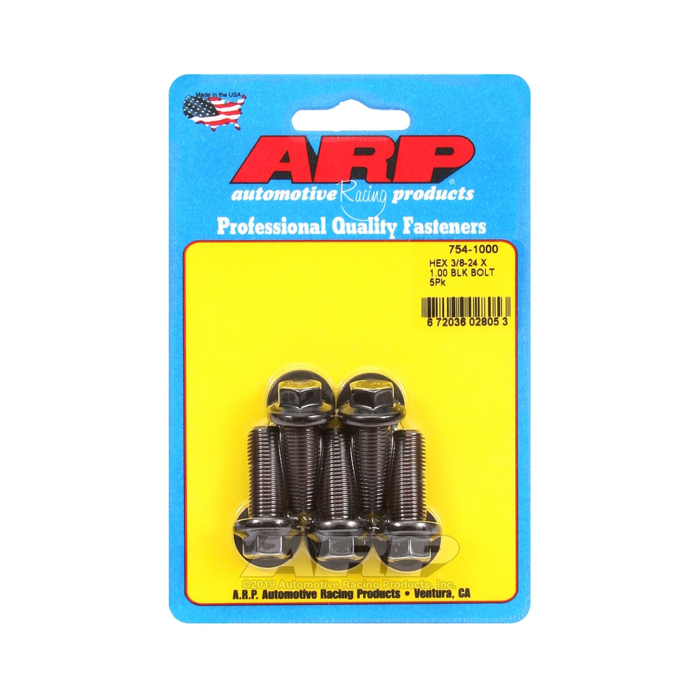 ARP Tornillo de cabeza universal STD 3/8-24 - Óxido negro hexagonal x5Array