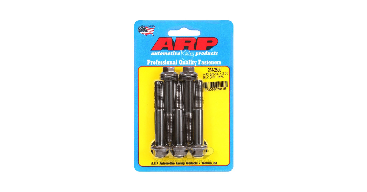 ARP Tornillo de cabeza universal STD 3/8-24 - Óxido negro hexagonal x5