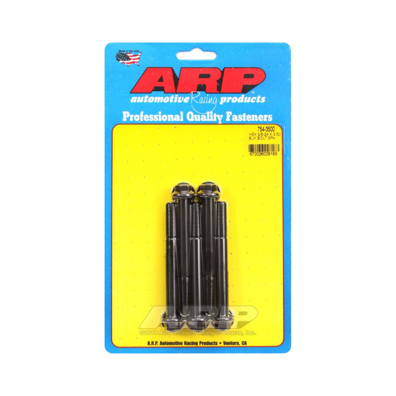 ARP Parafuso de cabeça universal STD 3/8-24 - Óxido preto Hex x5Array