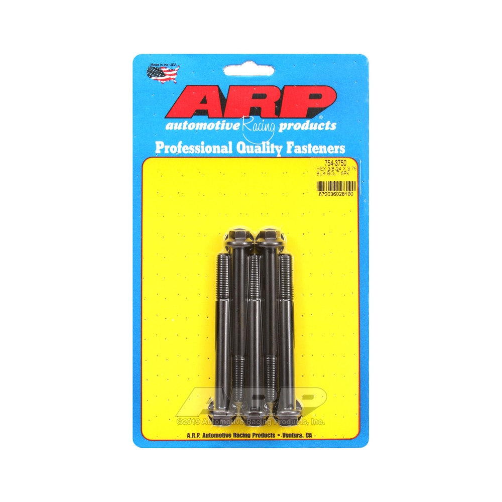 ARP Tornillo de cabeza universal STD 3/8-24 - Óxido negro hexagonal x5Array