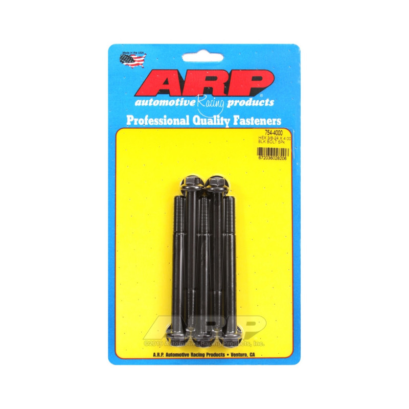 ARP Tornillo de cabeza universal STD 3/8-24 - Óxido negro hexagonal x5Array