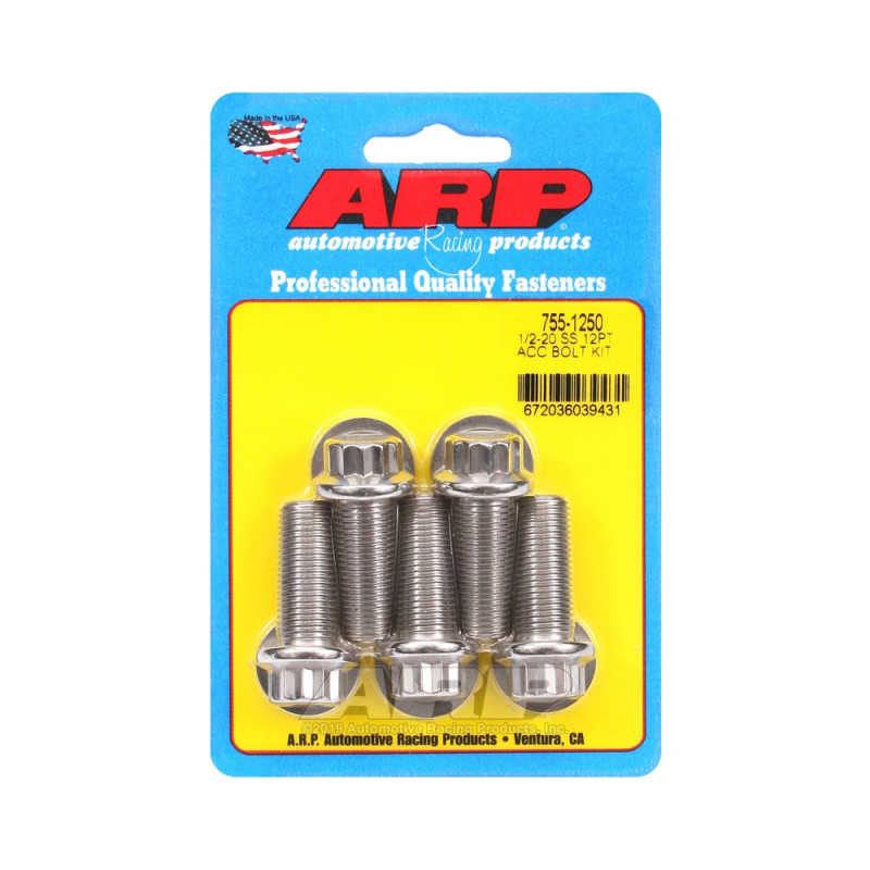 Parafuso Universal ARP 1/2-20 - Aço Inoxidável 12 Pts x5Array
